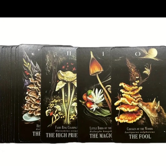 Midnight Magic: A Tarot Deck of Mushrooms DELUXE BUNDLE w Tarot NECKLACE & More! - Picture 14 of 15